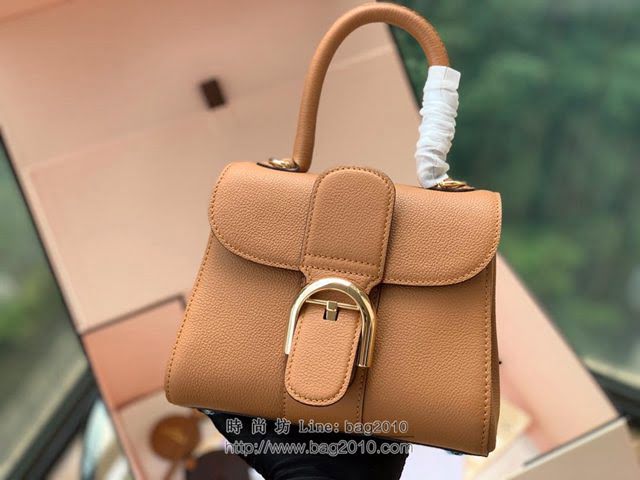 DELVAUX女包 春夏新款 Brillant系列手袋 德爾沃女手提包 女手腕包 Dv0020 焦糖色 Delvaux單肩包  fcs1335